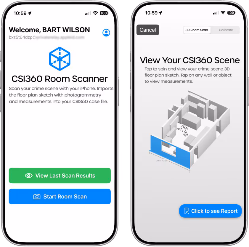 iPhone CSI Room scan